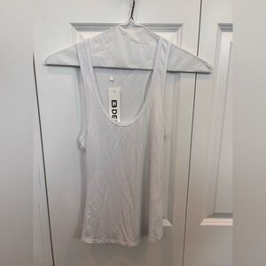 Denim Classic White Tank Top